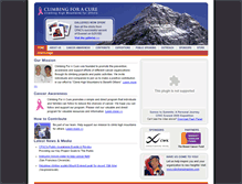 Tablet Screenshot of climbingforacure.org